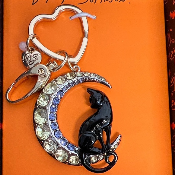 Betsey Johnson | Black Cat 🐈‍⬛ 🌙 Bag Charm - Picture 3 of 8